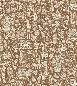 Minna Maze Wallpaper by Lewis & Wood Ginger