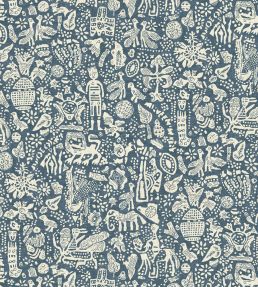 Minna Maze Fabric by Lewis & Wood Marmara