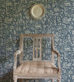 Minna Maze Wallpaper by Lewis & Wood Russet