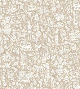 Minna Maze Wallpaper by Lewis & Wood Raffia