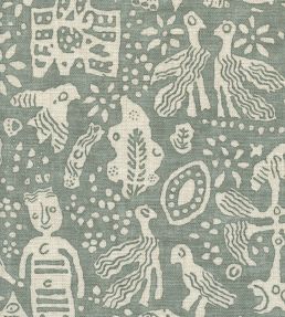 Minna Maze Fabric by Lewis & Wood Sage