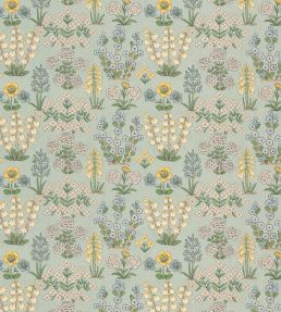 Minnie's Garden Fabric by George & Minnie Aqua