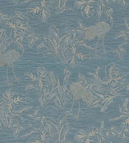 Mirador Wallpaper by Casamance Bleu Persan/Dore