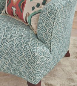 Miran Fabric by Nina Campbell Teal