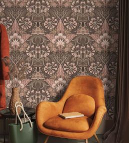 Mirk Wallpaper by Woodchip & Magnolia Peat Brown