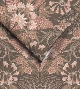 Mirk Wallpaper by Woodchip & Magnolia Peat Brown