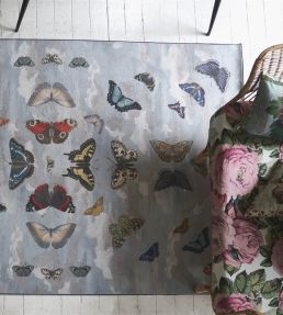 Designers Guild Mirrored Butterflies rug Sky RUGJD7002 Sky