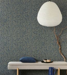 Mismatched Tiles Wallpaper by Eijffinger Blue