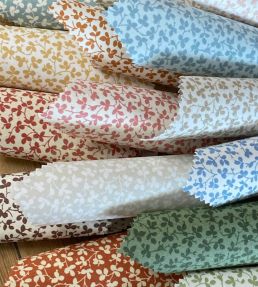 Miss Polly Fabric by Ian Sanderson Forget-me-not