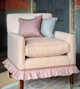 Miss Polly Fabric by Ian Sanderson Forget-me-not