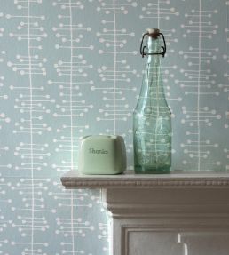 Muscat Small Wallpaper by MissPrint Soft White with Grey