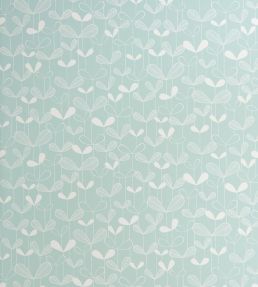 Saplings Wallpaper by MissPrint Pale Aqua