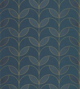 Mistinguett Wallpaper by Casadeco Bleu Petrole