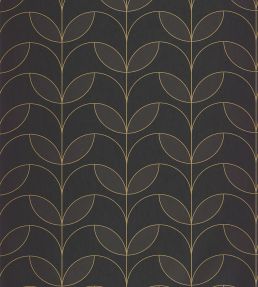 Mistinguett Wallpaper by Casadeco Noir Fusain