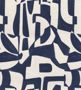 Miwok Fabric by Camengo Indigo