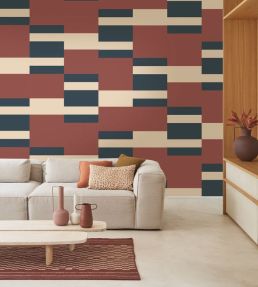 Mix Game Wallpaper by Casadeco Bordeaux