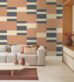 Mix Game Wallpaper by Casadeco Terracotta