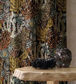 Moana Fabric by Casamance Bleu Baltique Kaki