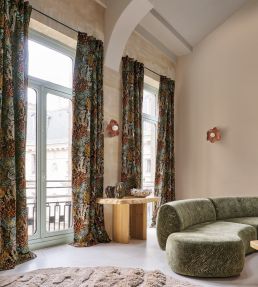 Moana Fabric by Casamance Bleu Baltique Kaki