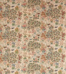 Moat Birds Fabric by Sanderson Damson/Cobalt