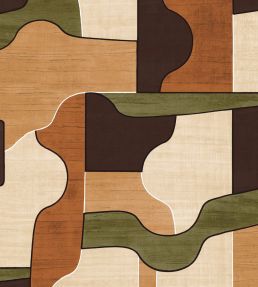 Modernismo Wallpaper by Casamance Ambre/Kaki
