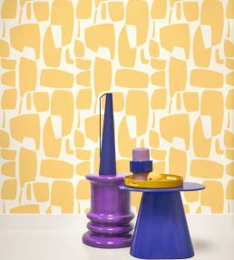Module Wallpaper by Casadeco Jaune Lemon