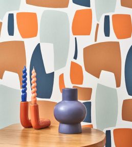 Module Wallpaper by Casadeco Orange/Celadon