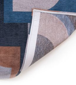Louis De Poortere Module Round rug Camel Blue 115942 Camel Blue