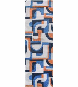 Louis De Poortere Module Runner rug Camel Blue 115941 Camel Blue