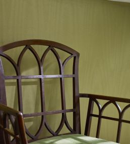 Moire Wallpaper by Zoffany Hessian Green
