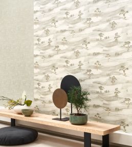 Mokuso Wallpaper by Casadeco Gris Plume