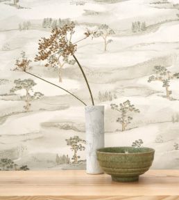 Mokuso Wallpaper by Casadeco Gris Plume
