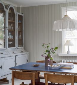 Molle Stripe Wallpaper by Borastapeter Blue