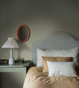 Molle Stripe Wallpaper by Borastapeter Green