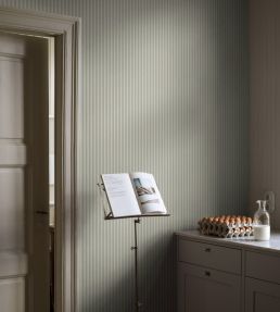Molle Stripe Wallpaper by Borastapeter Sage