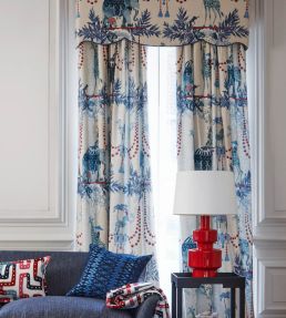 Monkey Business Fabric by Jim Thompson No.9 Blue