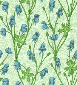 Monkshood Wallpaper by Morris & Co Cobalt/Goblin Green