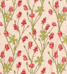 Monkshood Fabric by Morris & Co Rhubarb