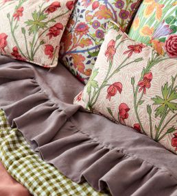Monkshood Fabric by Morris & Co Rhubarb