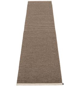 Pappelina Mono Runner rug Dark Brown/Dark Linen MN6F720 Dark Brown/Dark Linen