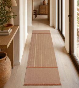 Louis De Poortere Monochromes Patch 7B Runner rug Brown 117973 Brown
