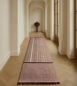 Louis De Poortere Monochromes Patch 7B Runner rug Burgundy 118982 Burgundy