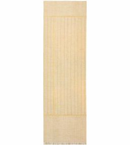 Louis De Poortere Monochromes Patch 7B Runner rug White 118985 White
