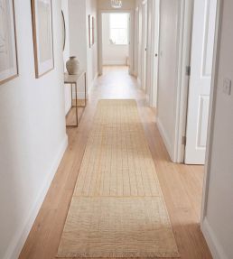 Louis De Poortere Monochromes Patch 7B Runner rug White 118985 White