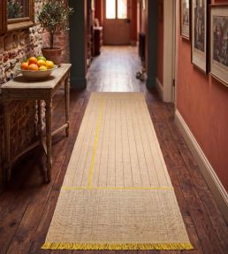 Louis De Poortere Monochromes Patch 7B Runner rug Yellow 118979 Yellow