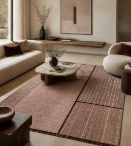 Louis De Poortere Monochromes Patch WW rug Burgundy 114229 Burgundy