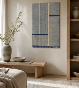 Louis De Poortere Monochromes Patch WW rug Dark Blue 114257 Dark Blue