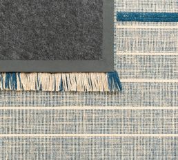 Louis De Poortere Monochromes Patch 7B Runner rug Dark Blue 118975 Dark Blue