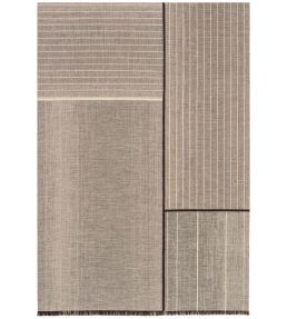 Louis De Poortere Monochromes Patch WW rug Dark Brown 114201 Dark Brown