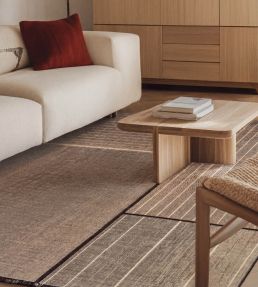 Louis De Poortere Monochromes Patch WW rug Dark Brown 114201 Dark Brown